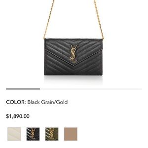 YSL Wallet on a chain bag